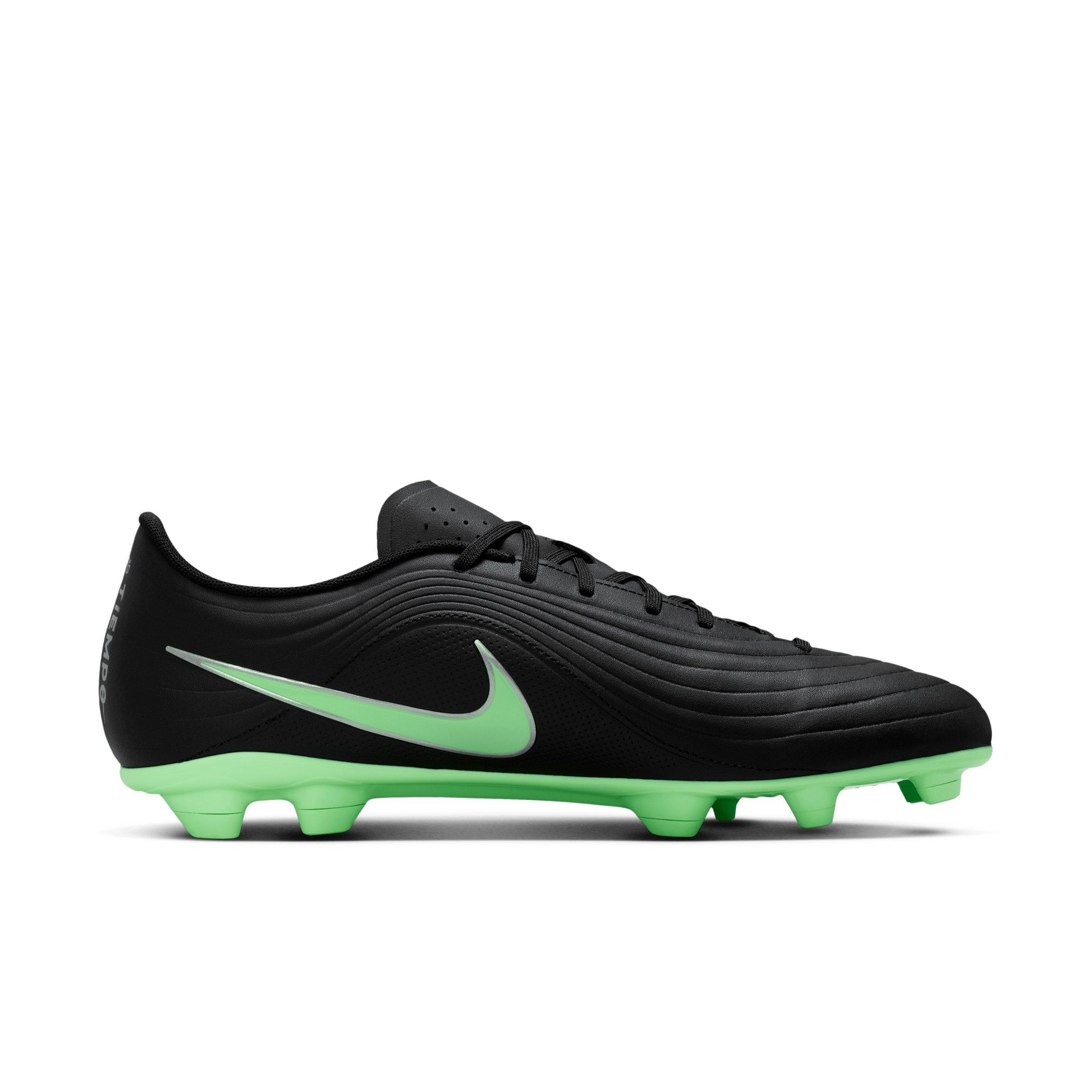 Nike Tiempo Maestro Club MG "Black/Black/Illusion Green" Men's Soccer Cleat - BLACK/BLACK/GREEN